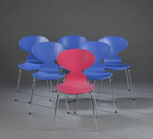 Arne Jacobsen. Sæt på seks myrestole 6