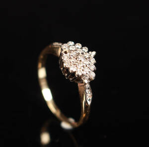 Engelsk ring, 9 kt guld