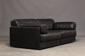 De Sede to-pers sort læder, modul sofa 