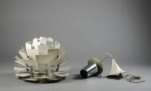 Poul Henningsen. Pendel Koglen hvidlakeret, Ø 60 cm