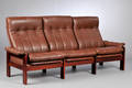 Skippers Furniture. 3-pers. sofa og to hvilestole med læder 3