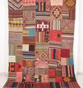 Orientmatta, flatvävd, Patchwork, 278x198 cm