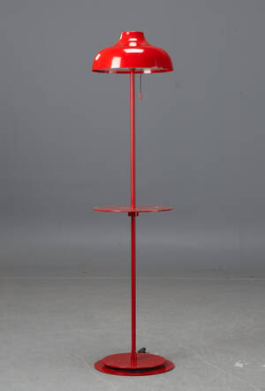 Niclas Hoflin, Rubn, golvlampa Bolero Small med bord, röd blank