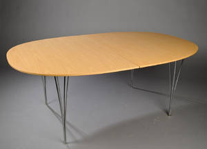 Piet HeinBruno Mathsson. Super Ellipse udtræksbord. 3