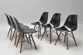 Charles Eames. Sæt på seks skalstole, model DSW, Fehlbaum Production 6