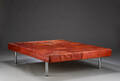 Daybed betrukket med læder