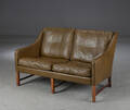 To-pers sofa af læder