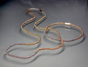 Kordelkette und Armband Tricolor 2 26,4 g.