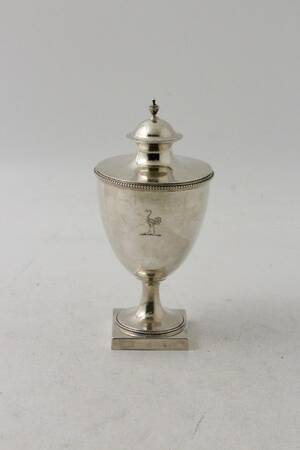 Pokal med lock, silver