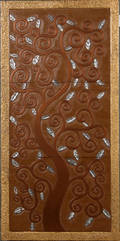Relief i træ forestillende træ