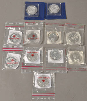 Div. mønter i sølv - Polarår  erinderingsmønter. 11
