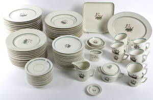 Kgl. Porcelæn. Hjertegræs spise- kaffestel 77