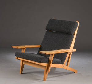 Hans J. Wegner. Højrygget lænestol, model GE-375 Denne vare er sat til omsalg under nyt varenummer 4895547