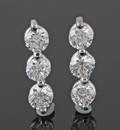 18k earrings set with brilliant cut diamonds 1.64 ct 2