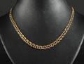 Bismarck halskæde i forløb, 14 kt. guld. Vægt 25.4 gram