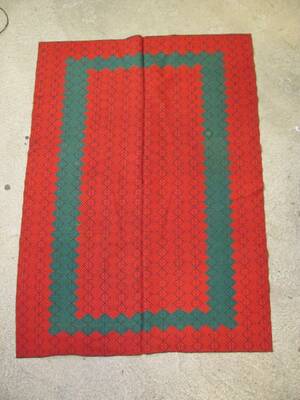 RÖDGRÖN ALLMOGEDUK 115 X 160 CM