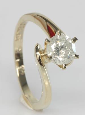 Solitairering ca. 1.01 ct