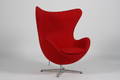 Arne Jacobsen Lænestol Ægget i  rød uld