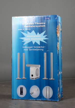 Surrond sound anlæg. Ubrugt.