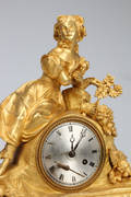 Fransk kaminur af lueforgyldt bronze 1800 tallet.