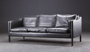 Stouby Sofa, sort læder. Model Eva