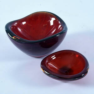 SKÅLAR, 2 st, glas, Sven Palmqvist, Orrefors.