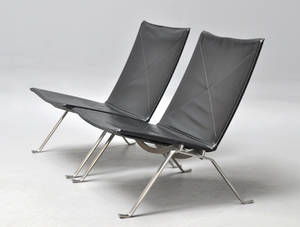 Poul Kjærholm 1929 - 1980. Par PK 22 hvilestole 2