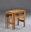 Hans J. Wegner. Sæt indskudsborde, model 40 3
