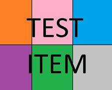 TEST ITEM - DO NOT BID