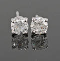 Earrings in 18k set with brilliant cut damonds 0.90 ct