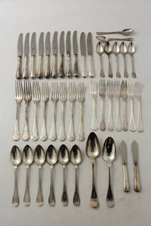 Bestickuppsättning, Silver