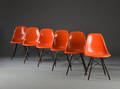Charles Eames. Et sæt på seks skalstole, model DSW 6