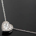Diamant hjerte med kæde ca. 0.20 ct.