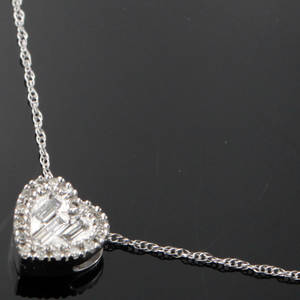 Diamant hjerte med kæde ca. 0.20 ct.