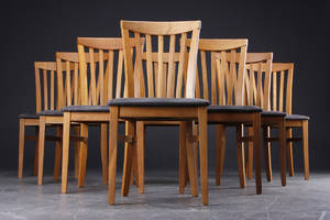 Spisestole af egetræ 8