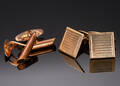 To par manchetknapper af 14 kt guld 4
