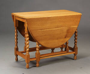 Gateleg bord, massiv egetræ