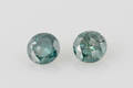 Blue-green couple of diamonds 0.37 ct2