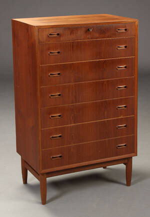 Dansk møbelproducent. Kommode, teaktræ, 1960erne