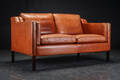 Stouby. To-pers. sofa betrukket med læder, model Eva