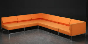 Danerka. Modulsofa, orange uld 6