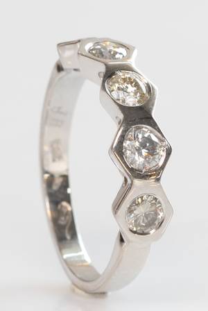 Brillantring, ca. 0.70 ct.