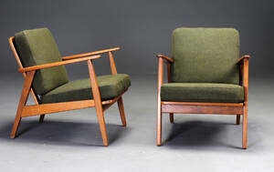 Par lænestole af eg 2