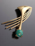 Vintage broche, 14 kt guld
