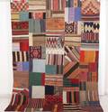 Orientmatta, flatvävd, Patchwork, 269x201 cm