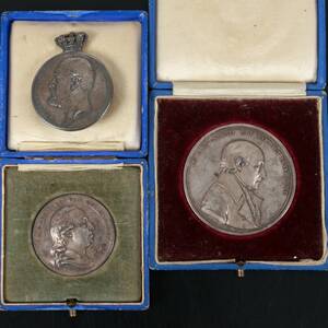 MEDALJER 3st, 1800-tal silver 146g