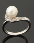 Ring, 14 kt hvidguld