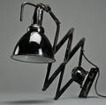 Sakselampe af sortlakeret metal, 1930erne