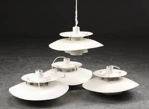 Poul Henningsen. 4 PH5 pendler, hvide 4