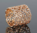 18K Handmade long diamond ring approx.2.00 ct